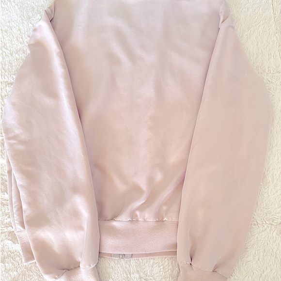 American Apparel Women’s Light Pink Bomber Jacket – Size L - Picture 4 of 5